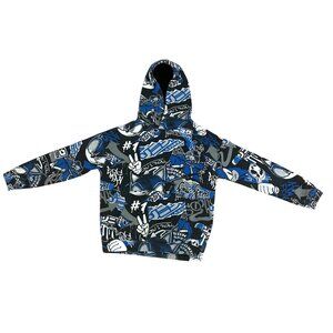 H&M Boys’ Sonic Hedgehog Hoodie 12/14, Blue Black Graphic Print Sweatshirt Kids